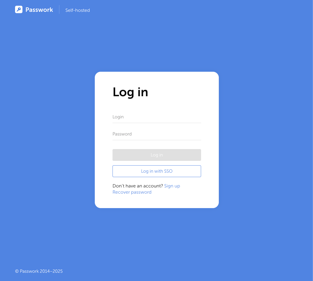 Authentifizierung in Passwork über SSO