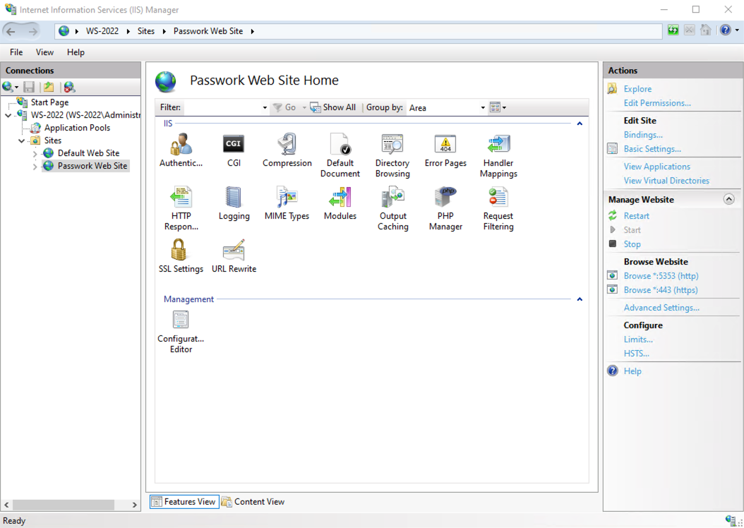 Passwork-Website öffnen