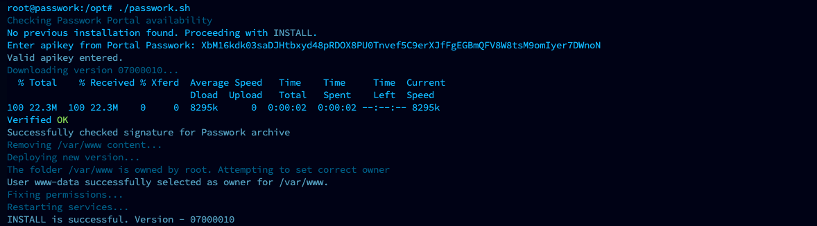 Ejecución exitosa del script