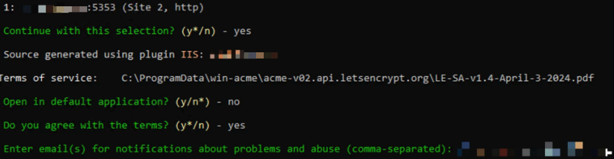 Aceptar términos e ingresar dirección de correo electrónico