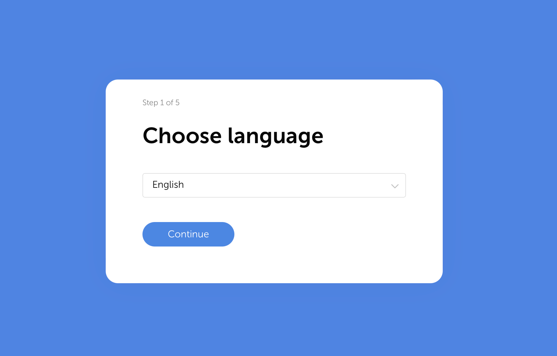 Language selection