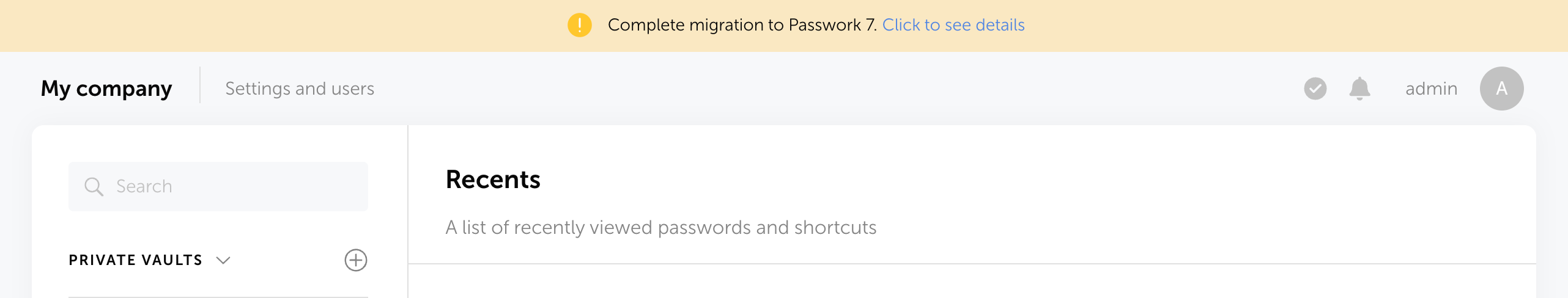 Example output of the final stage of migration with client-side encryption