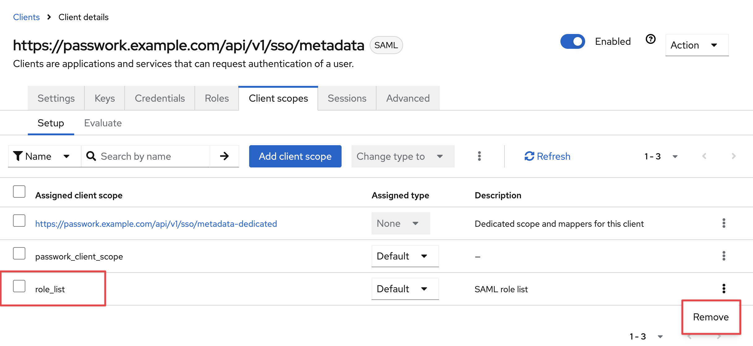 Deleting the default template