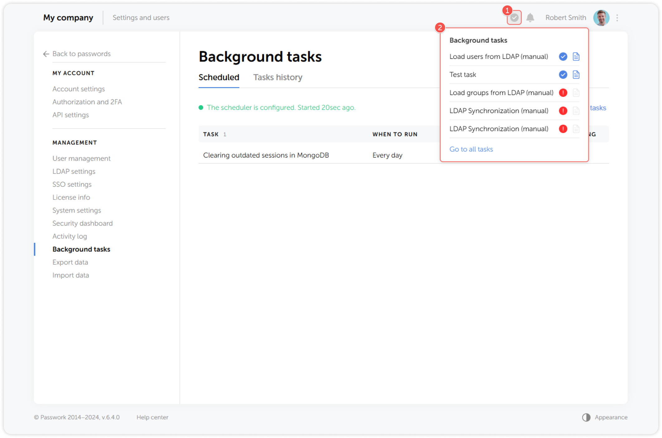 Background tasks icon