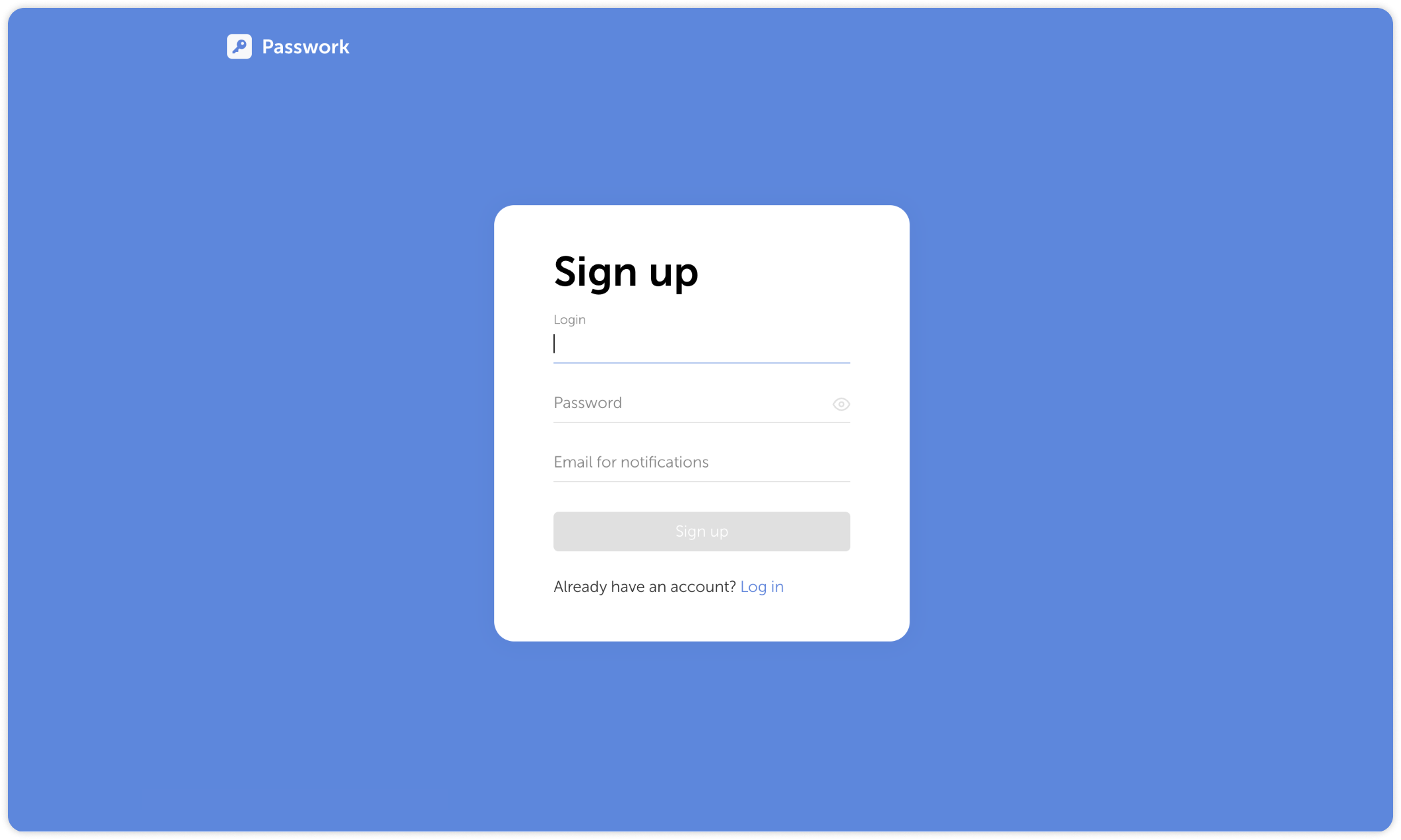 Registration form
