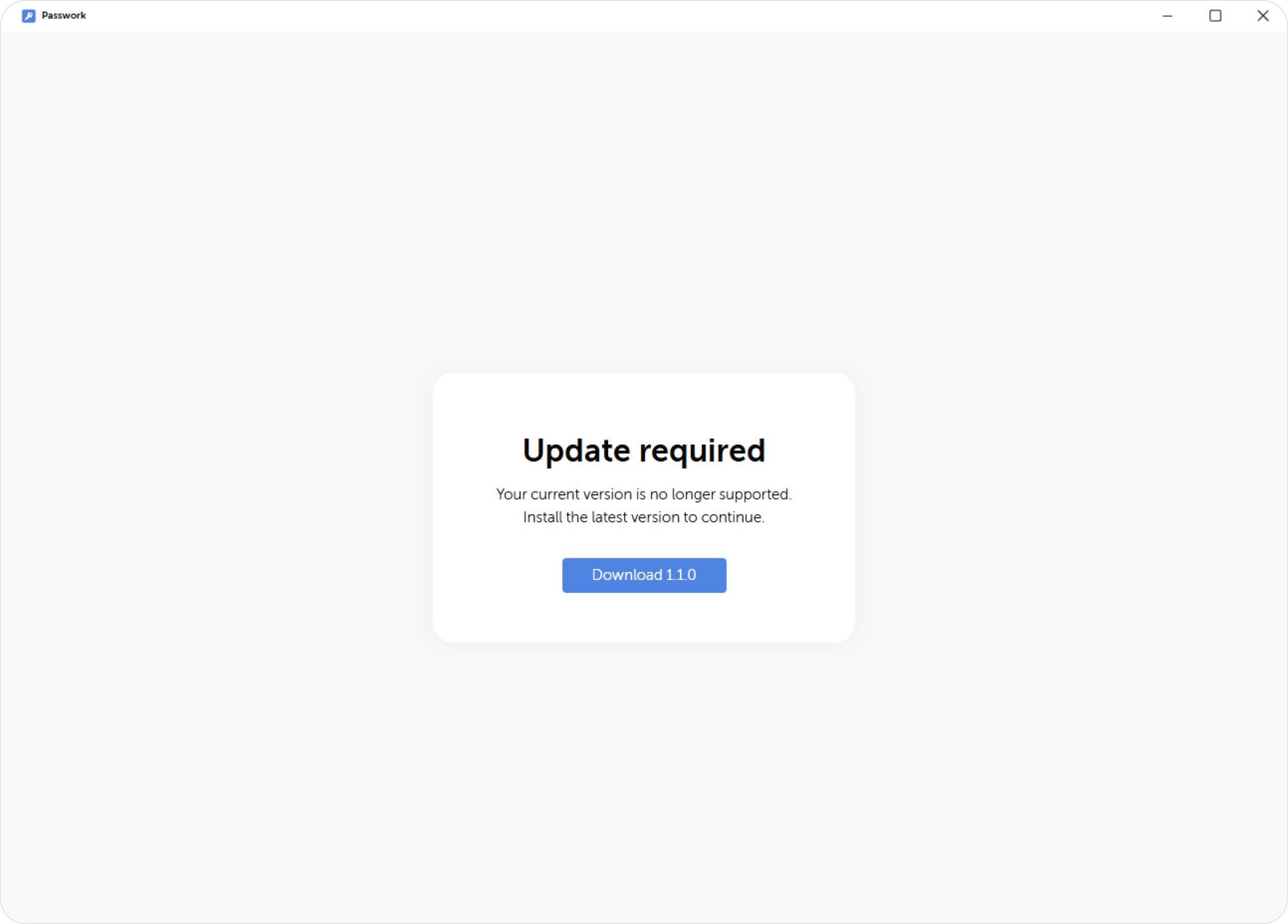 Actualización de la aplicación de escritorio