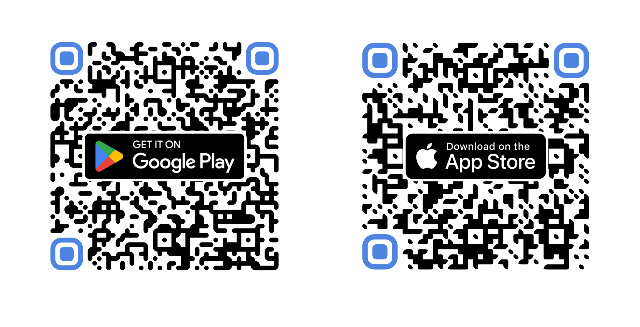 QR codes for downloading Passwork mobile app